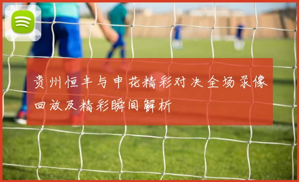 贵州恒丰与申花精彩对决全场录像回放及精彩瞬间解析